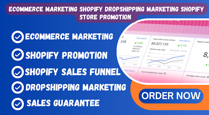 Gig Preview - Ecommerce marketing shopify dropshipping marketing shopify store promotion