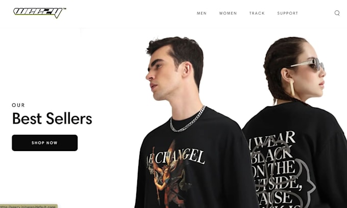 Gig Preview - Build streetwear y2k shopify website for clothing store