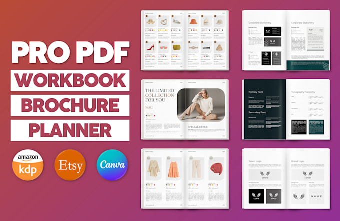 Gig Preview - Do canva ebook design formatting, workbook, digital planner, lead magnet