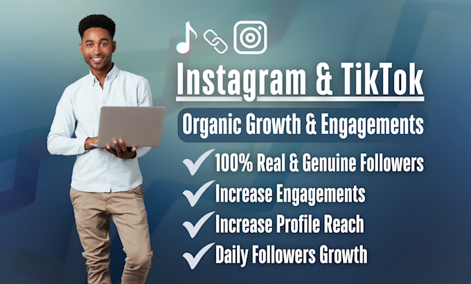 Gig Preview - Manage instagram and tiktok marketing to promote and grow followers engagements