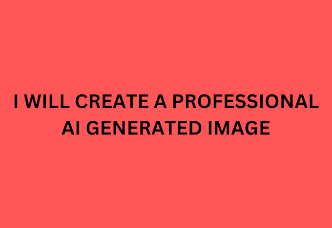 Gig Preview - Create a professional ai generated image