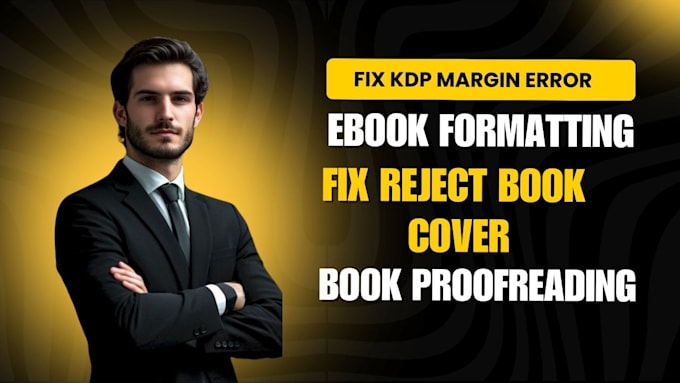 Bestseller - fix kdp margin errors ebook formatting, book editing, amazon kdp book publishing