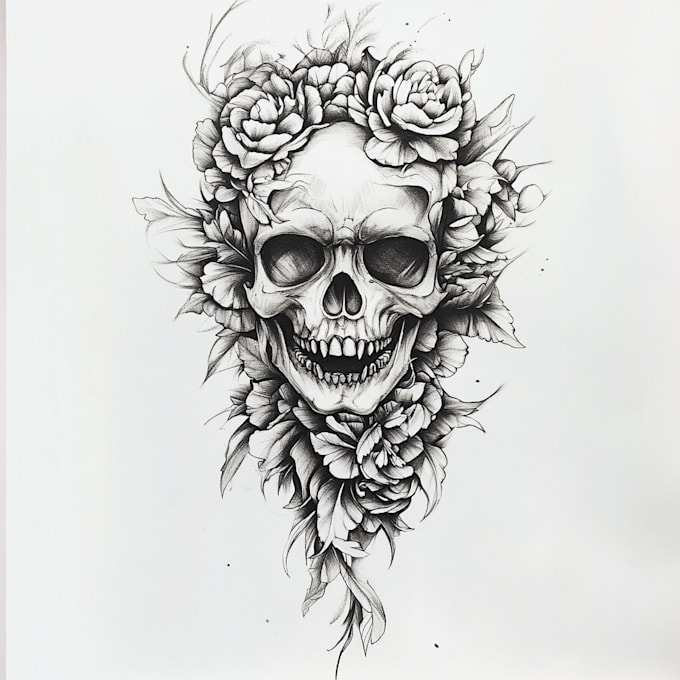 Gig Preview - Make you a cool engraving style blackwork tattoo design