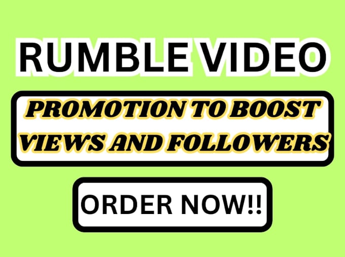 Bestseller - do organic rumble video promotion