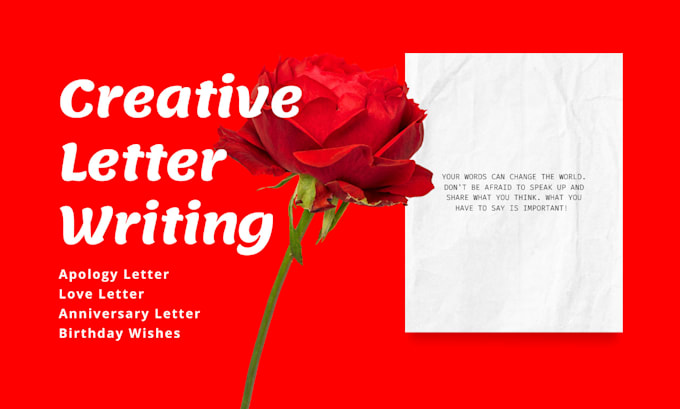 Gig Preview - Design passionate love letter valentine letter birthday letter birthday wishes