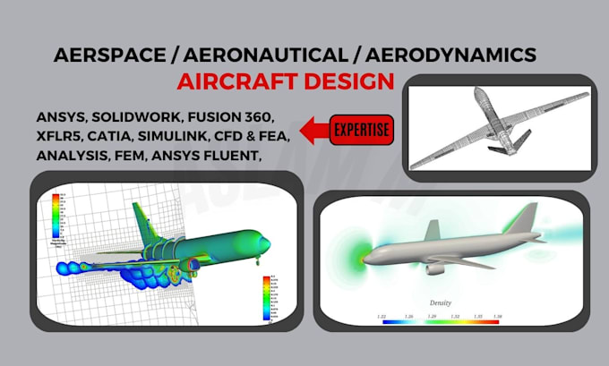 Gig Preview - Do vtol uav, aircraft design, aerospace, cfd and fea analysis