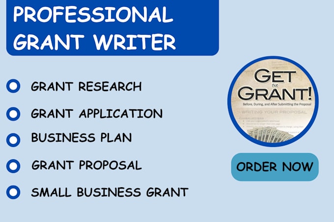 Gig Preview - Research for grant proposal rfp,business plan writing,application,pitch deck,cv