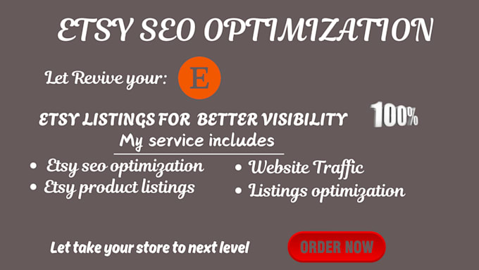 Gig Preview - Optimize your etsy SEO, with optimized titles, tags,  description to boost sales