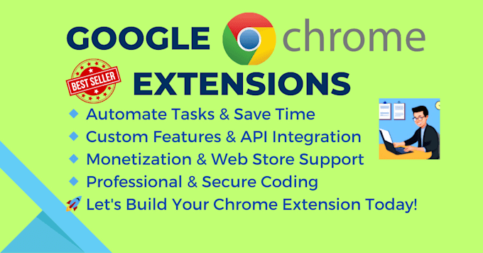 Gig Preview - Design and develop custom chrome extensions for your needs