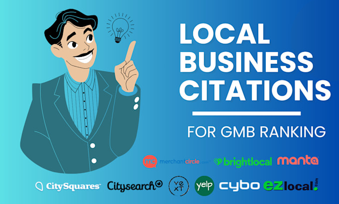 Gig Preview - Do local SEO business directory citations and listing for gmb ranking