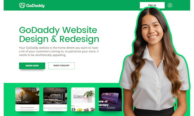 Gig Preview - Do godaddy website redesign godaddy website design, godaddy expert, godaddy SEO