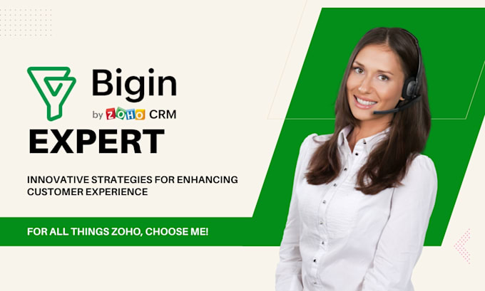 Gig Preview - Set up zoho bigin CRM for your business, set up templates, pipelines and modules