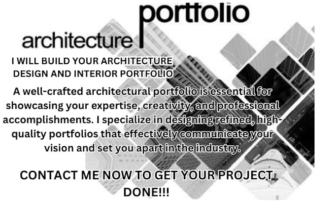 Gig Preview - Build your architecture and interior design portfolio