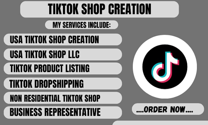 Gig Preview - Do tiktok shop creation setup tiktok shop manage tiktok shop for US and non US