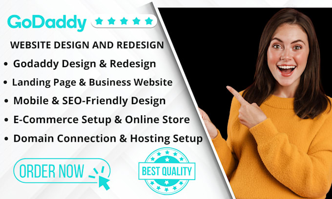 Gig Preview - Redesign godaddy website design godaddy website redesign godaddy website design