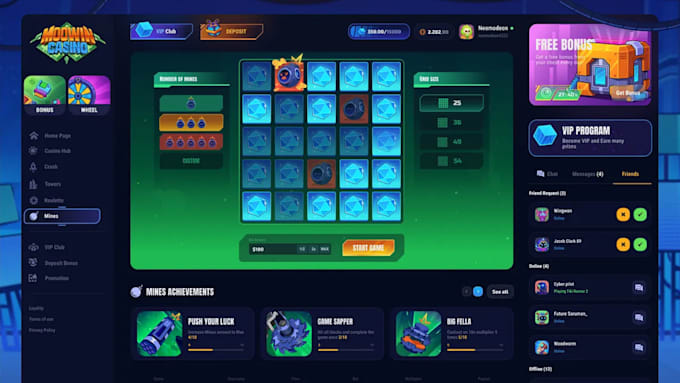 Gig Preview - Develop crash game website, crypto game website, avaitor crash game, crypto game