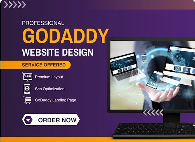 Gig Preview - Godaddy website design, godaddy website redesign, godaddy design