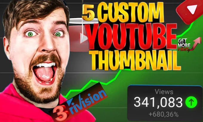 Gig Preview - Create 5 professional youtube thumbnail thumbnail design