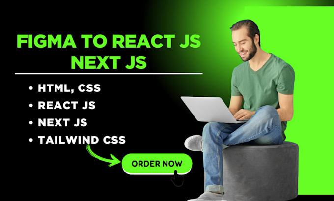 Gig Preview - Convert figma to react js , figma to next js,figma to html with tailwind CSS