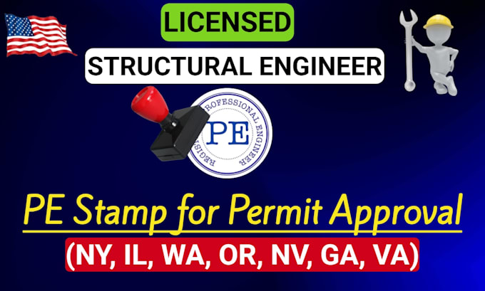 Gig Preview - Structural engineering pe stamp for permit approval