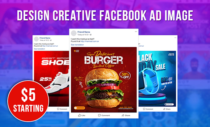 Gig Preview - Create instagram post, design creative facebook ad image