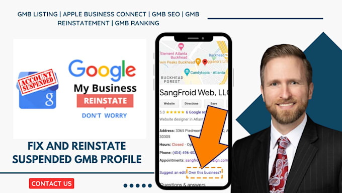 Gig Preview - Reinstate and fix suspended google my business  suspended gmb, reinstate gmb