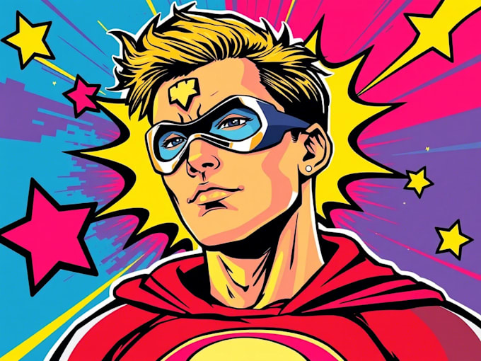 Bestseller - draw comic superhero pop art portraits