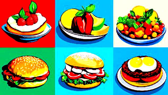 Gig Preview - Do an design food pop art of and food pop art for you