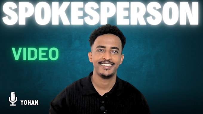 Gig Preview - Be your compelling spokesperson for engaging videos