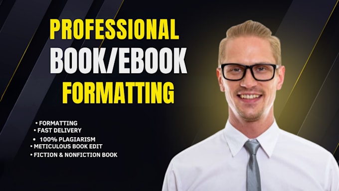 Gig Preview - Professionally format your book, ebook, manuscript and amazon kindle