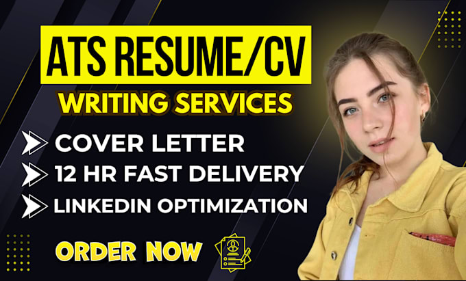 Gig Preview - Do resume writing, CV writing, cover letter and optimize linkedin