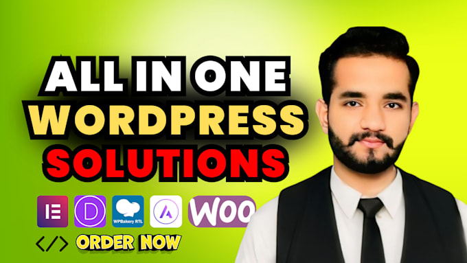 Gig Preview - Provide all in one wordpress solutions elementor, divi, wpbakery, custom design