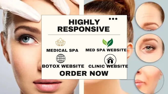 Gig Preview - Design medical spa website med spa website botox medical aesthetics website