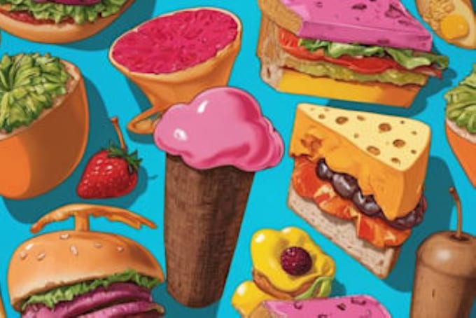 Gig Preview - Draw a food pop art of your food