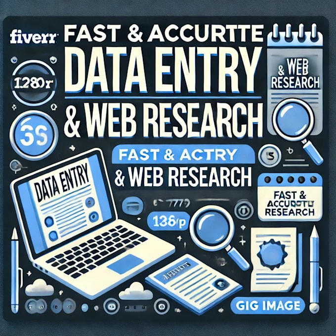 Gig Preview - Accurate data entry, typing, and web research for you