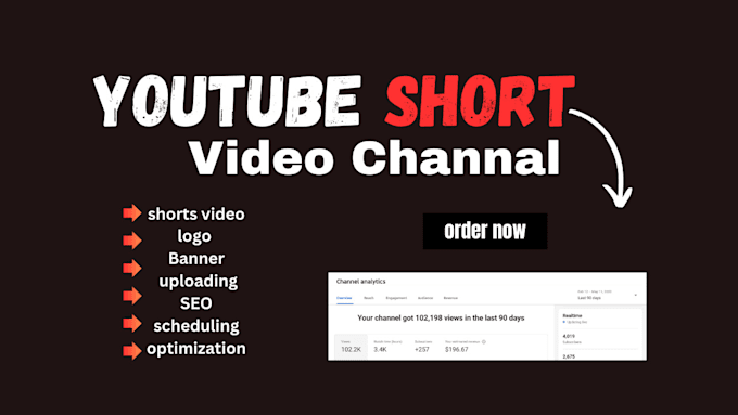 Gig Preview - Create youtube shorts video channel with 100 videos, faceless shorts