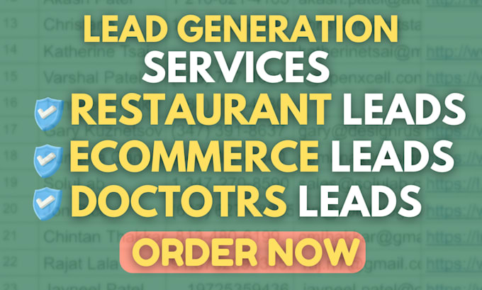 Bestseller - lead generation for restaurant , ecommerce and doctors leads