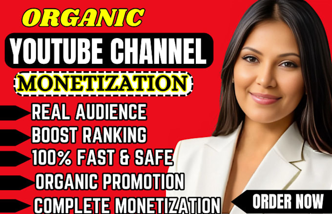 Gig Preview - Organic USA youtube channel monetization channel manager growth optimization