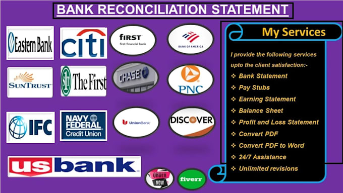 Bestseller - reconcile bank statement PDF to editable format, CSV, google sheets