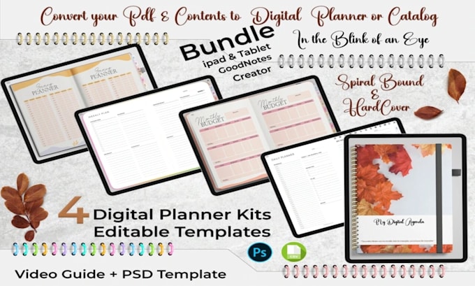 Bestseller - design high quality cutom budget planner, printable  meal, fitness study planner