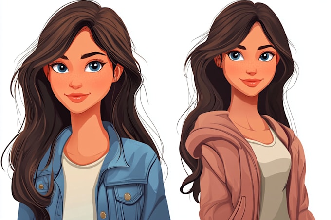 Gig Preview - Create cartoon character or avatar in vectors