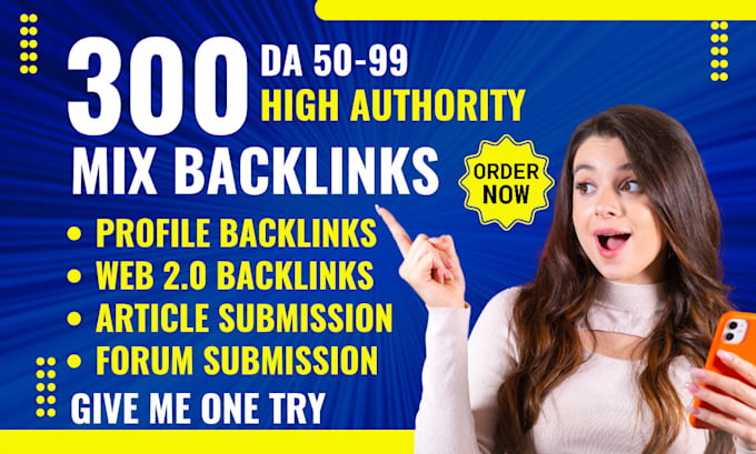 Gig Preview - Do 300 profile, web 2 0, article, and forum submission mix backlinks