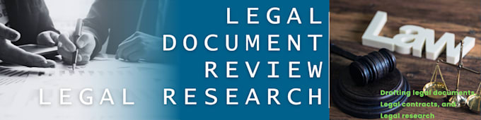 Gig Preview - Draft your legal documents and do legal research