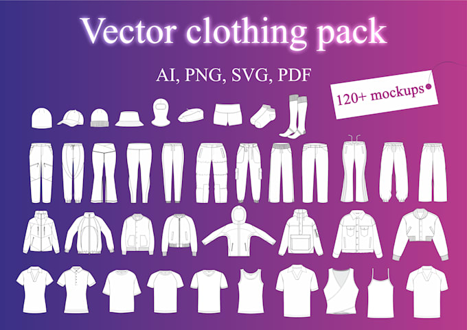 Gig Preview - Share vector clothing mockups