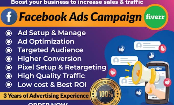 Gig Preview - Create and manage effective facebook and instagram ads to boost your business