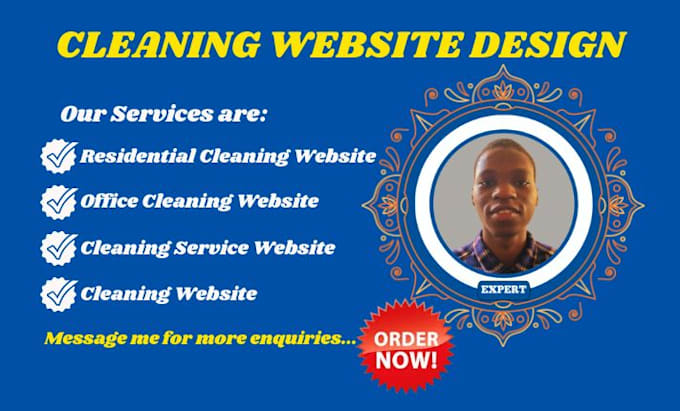 Gig Preview - Hostinger residential cleaning service hostinger office cleaning service website