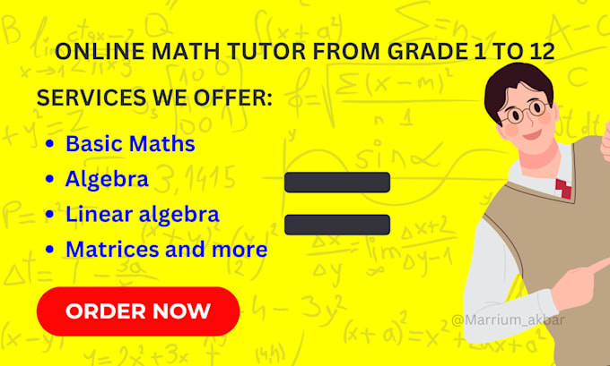 Gig Preview - Be your online math tutor for all grades