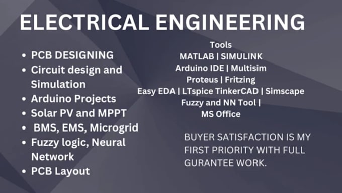 Gig Preview - Do electrical electronics engineering pcb design arduino programming iot projec