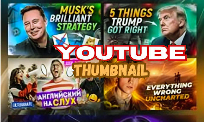 Gig Preview - Professionally create eye catching youtube thumbnail