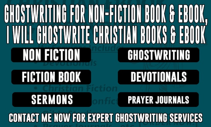 Gig Preview - Ghostwrite christian nonfiction ebook, fiction romance ebook, business ebook